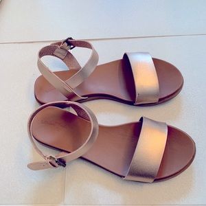 Rose Gold strappy sandals